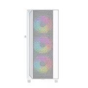 Gembird Fornax 4000 ARGB/Midi Tower/Transpar./Bílá