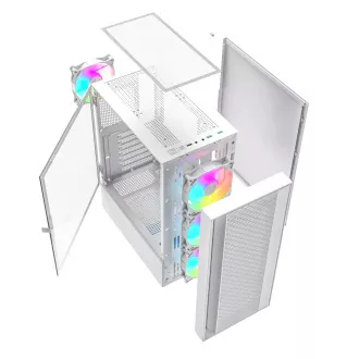 Gembird Fornax 4000 ARGB/Midi Tower/Transpar./Bílá Gembird Fornax 4000 ARGB/Midi Tower/Transpar./Bílá
