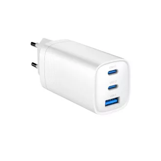 GEMBIRD PD nabíječka 1xUSB-A 2xUSB-C 67W bilá GEMBIRD PD nabíječka 1xUSB-A 2xUSB-C 67W bilá