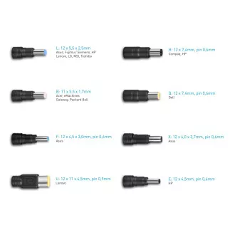 AVACOM QuickTIP 250W - univerzální adaptér pro notebooky + 8 konektorů