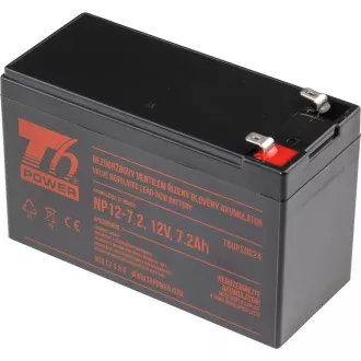 Akumulátor T6 Power NP12-7.2, 12V, 7,2Ah, F2 Akumulátor T6 Power NP12-7.2, 12V, 7,2Ah, F2