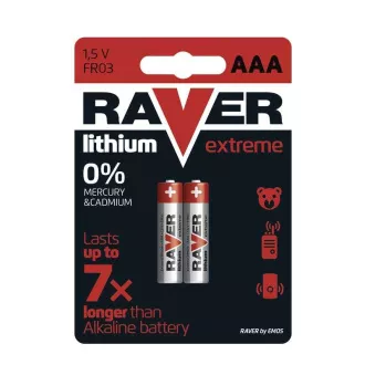 Lithiová baterie RAVER 2x AAA Lithiová baterie RAVER 2x AAA