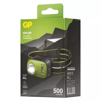 LED nabíjecí čelovka GP Xplor PHR17, 500 lm LED nabíjecí čelovka GP Xplor PHR17, 500 lm