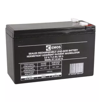 AKUMULÁTOR SLA 12V 7,2Ah FA4,7 AKUMULÁTOR SLA 12V 7,2Ah FA4,7