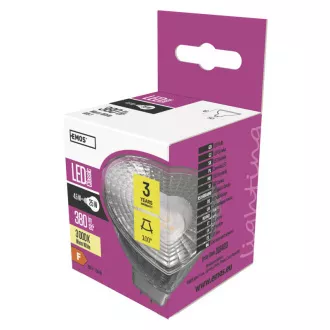 EMOS LED ŽÁROVKA CLASSIC MR16 4,5W(25W) 380lm GU5.3 WW EMOS LED ŽÁROVKA CLASSIC MR16 4,5W(25W) 380lm GU5.3 WW