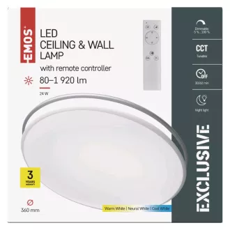 EMOS přisazené svítidlo s ovladačem ZM5165 (35cm) EMOS přisazené svítidlo s ovladačem ZM5165 (35cm)