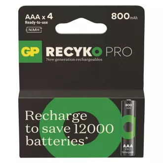 GP Nabíjecí bat. ReCyko Pro AAA (HR03) 800mAh- 4ks GP Nabíjecí bat. ReCyko Pro AAA (HR03) 800mAh- 4ks