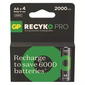 GP Nabíjecí bat. ReCyko Pro AA (HR6) 2000mAh - 4ks GP Nabíjecí bat. ReCyko Pro AA (HR6) 2000mAh - 4ks