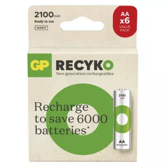 GP Nabíjecí bat. ReCyko 2100 AA (HR6) - 6ks GP Nabíjecí bat. ReCyko 2100 AA (HR6) - 6ks