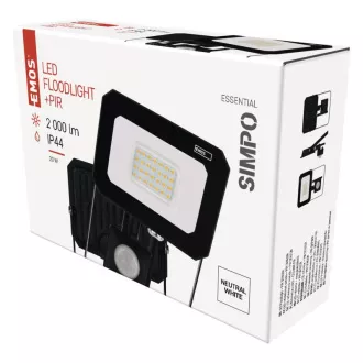 EMOS LED REFLEKTOR SIMPO 20W, 2000Lm, 4000K, PIR EMOS LED REFLEKTOR SIMPO 20W, 2000Lm, 4000K, PIR