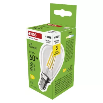 EMOS LED FLM MINI GL 5,9W(60W) 806lm E14 NW EMOS LED FLM MINI GL 5,9W(60W) 806lm E14 NW