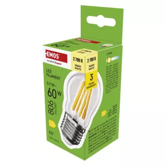 EMOS LED FLM MINI GL 5,9W(60W) 806lm E27 WW EMOS LED FLM MINI GL 5,9W(60W) 806lm E27 WW