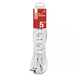 EMOS prodlužovací přívod 4z/5m 1,5mm EMOS prodlužovací přívod 4z/5m 1,5mm