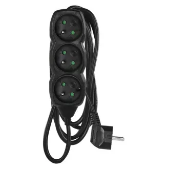 EMOS prodlužovací přívod 3z/3m, černý, 1,5mm EMOS prodlužovací přívod 3z/3m, černý, 1,5mm