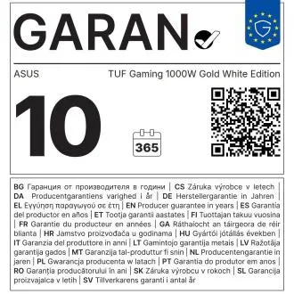ASUS TUF Gaming White Edition/1000W/ATX 3.0/80PLUS Gold/Modular/Retail ASUS TUF Gaming White Edition/1000W/ATX 3.0/80PLUS Gold/Modular/Retail