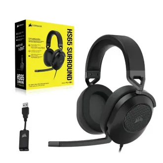 CORSAIR HS65 SURROUND/7.1/Jack/Drát/Černá CORSAIR HS65 SURROUND/7.1/Jack/Drát/Černá
