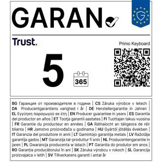 TRUST PRIMO/Drátová USB/HU layout/Černá TRUST PRIMO/Drátová USB/HU layout/Černá