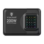 Viking USB GaN charger 200W PD PRO/síťový adaptér/Output:3xUSB-C,2xUSB-A/Rychlo nabíjení/