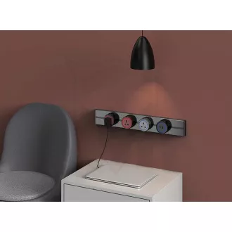 Zásuvkový modul Viking A40SB, stříbrno-černá/výstupy - 1xAC/výkon až 2500W/230V,16A,50Hz/Zásuvka typ Zásuvkový modul Viking A40SB, stříbrno-černá/výstupy - 1xAC/výkon až 2500W/230V,16A,50Hz/Zásuvka typ