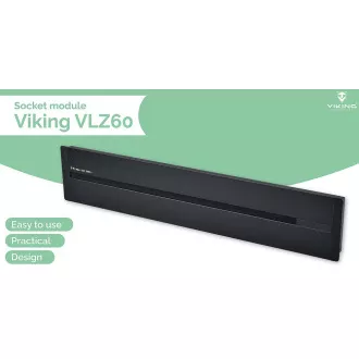 Zásuvková lišta - zápustná Viking LZ60B/230V,50Hz/60cm délka/černá/až 7 modulů/IP20/hliník/zápustná Zásuvková lišta - zápustná Viking LZ60B/230V,50Hz/60cm délka/černá/až 7 modulů/IP20/hliník/zápustná