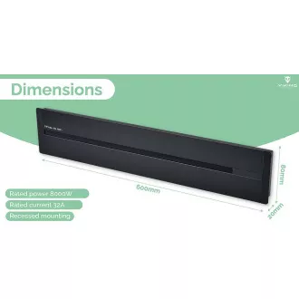 Zásuvková lišta - zápustná Viking LZ60B/230V,50Hz/60cm délka/černá/až 7 modulů/IP20/hliník/zápustná Zásuvková lišta - zápustná Viking LZ60B/230V,50Hz/60cm délka/černá/až 7 modulů/IP20/hliník/zápustná