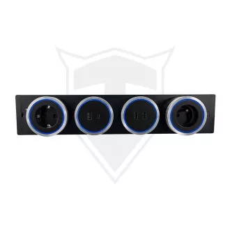 Zásuvková lišta - zápustná Viking LZ60B/230V,50Hz/60cm délka/černá/až 7 modulů/IP20/hliník/zápustná Zásuvková lišta - zápustná Viking LZ60B/230V,50Hz/60cm délka/černá/až 7 modulů/IP20/hliník/zápustná