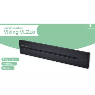 Zásuvková lišta - zápustná Viking LZ40B/230V,50Hz/40cm délka/černá/až 5 modulů/IP20/hliník/zápustná Zásuvková lišta - zápustná Viking LZ40B/230V,50Hz/40cm délka/černá/až 5 modulů/IP20/hliník/zápustná