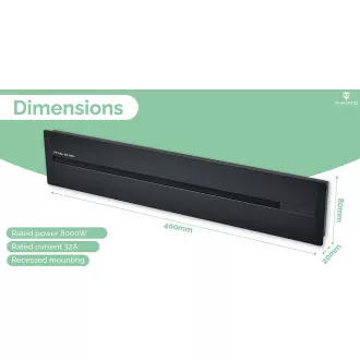 Zásuvková lišta - zápustná Viking LZ40B/230V,50Hz/40cm délka/černá/až 5 modulů/IP20/hliník/zápustná Zásuvková lišta - zápustná Viking LZ40B/230V,50Hz/40cm délka/černá/až 5 modulů/IP20/hliník/zápustná