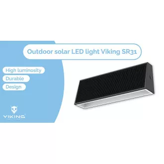Venkovní solární LED světlo Viking SR31/700 lm/IP44/4 režimy/denní bílá Venkovní solární LED světlo Viking SR31/700 lm/IP44/4 režimy/denní bílá