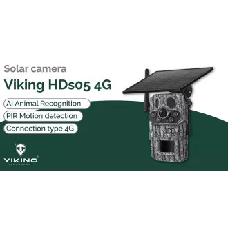 Solární kamera Viking HDs05 4G/2304x1296/PIR detekce/pohybový senzor/7800mAh Solární kamera Viking HDs05 4G/2304x1296/PIR detekce/pohybový senzor/7800mAh