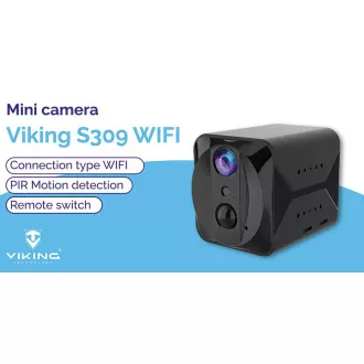 Minikamera Viking S309 Wifi/1080P/noční vidění/pohybový senzor/2500mAh/mobilní aplikace Minikamera Viking S309 Wifi/1080P/noční vidění/pohybový senzor/2500mAh/mobilní aplikace