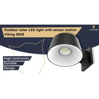 Venkovní solární LED světlo Viking SR28/1000lm /solární napájení / 4000K (denní bílá)/ 4 režimy Venkovní solární LED světlo Viking SR28/1000lm /solární napájení / 4000K (denní bílá)/ 4 režimy