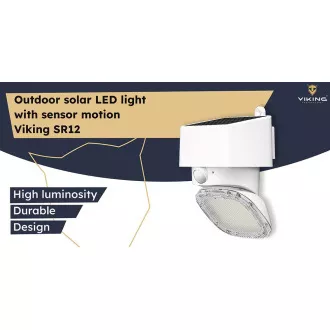 Venkovní solární LED světlo Viking SR12/2000lm /solární napájení /3000K + 4000K (teplá a denní bílá) Venkovní solární LED světlo Viking SR12/2000lm /solární napájení /3000K + 4000K (teplá a denní bílá)