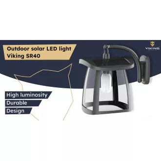 Venkovní solární LED světlo Viking SR10W/350lm /solární napájení / 4000K (denní bílá)/ 4 režimy Venkovní solární LED světlo Viking SR10W/350lm /solární napájení / 4000K (denní bílá)/ 4 režimy