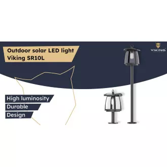 Venkovní solární LED světlo Viking SR10L/350lm /solární napájení / 4000K (denní bílá)/ 4 režimy Venkovní solární LED světlo Viking SR10L/350lm /solární napájení / 4000K (denní bílá)/ 4 režimy