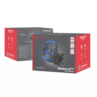 Genesis Seaborg 350 Herní volant, multiplatformní pro PC, PS4, PS3, Xbox One, Switch, 180° Genesis Seaborg 350 Herní volant, multiplatformní pro PC, PS4, PS3, Xbox One, Switch, 180°