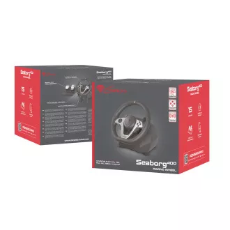 Herní volant Genesis Seaborg 400, multiplatformní pro PC,PS4,PS3,Xbox One, Xbox 360,N Switch Herní volant Genesis Seaborg 400, multiplatformní pro PC,PS4,PS3,Xbox One, Xbox 360,N Switch
