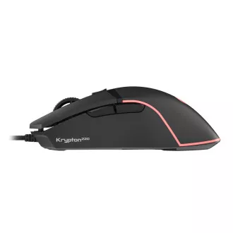 Genesis herní optická myš KRYPTON 220/RGB/6400 DPI/Herní/Optická/6 000 DPI/Drátová USB/Černá