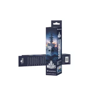 Herní podložka pod myš Genesis CARBON 500 WORLD of WARSHIPS, M 30x25cm