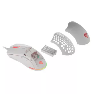 Genesis herní optická myš KRYPTON 750/RGB/8000 DPI/Herní/Optická/8 000 DPI/Drátová USB/Bílá Genesis herní optická myš KRYPTON 750/RGB/8000 DPI/Herní/Optická/8 000 DPI/Drátová USB/Bílá