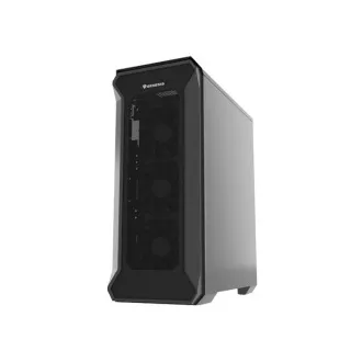 Počítačová skříň Genesis IRID 505F/Midi Tower/Transpar./Černá