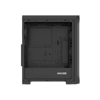 Počítačová skříň Genesis IRID 505F/Midi Tower/Transpar./Černá