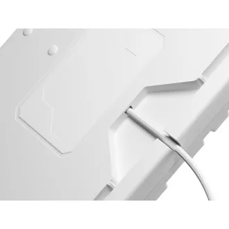 Genesis herní mechanická klávesnice THOR 303/RGB/Outemu Peach Silent/Drátová USB/US layout/Bílá