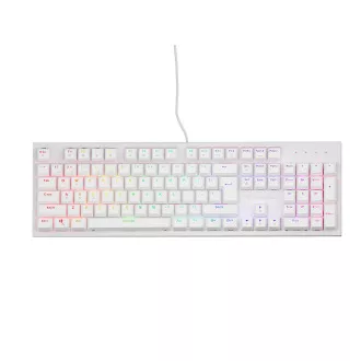 Genesis herní mechanická klávesnice THOR 303/RGB/Outemu Peach Silent/Drátová USB/US layout/Bílá