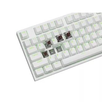 Genesis herní mechanická klávesnice THOR 404/RGB/Khail Box Brown/Drátová USB/US layout/Bílá Genesis herní mechanická klávesnice THOR 404/RGB/Khail Box Brown/Drátová USB/US layout/Bílá