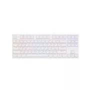 Genesis herní mechanická klávesnice THOR 404/RGB/Gateron Yellow Pro/Drátová USB/US layout/Bílá