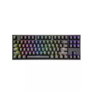 Genesis herní mechanická klávesnice THOR 404/RGB/Gateron Yellow Pro/Drátová USB/US layout/Černá