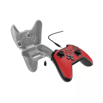Drátový gamepad Genesis MANGAN 300, pro PC/Switch/Mobil, červený Drátový gamepad Genesis MANGAN 300, pro PC/Switch/Mobil, červený