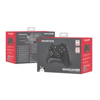 Bezdrátový gamepad Genesis MANGAN 400 pro PC/Switch/Mobil, černý Bezdrátový gamepad Genesis MANGAN 400 pro PC/Switch/Mobil, černý
