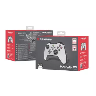 Bezdrátový gamepad Genesis MANGAN 400 pro PC/Switch/Mobil, bílý Bezdrátový gamepad Genesis MANGAN 400 pro PC/Switch/Mobil, bílý